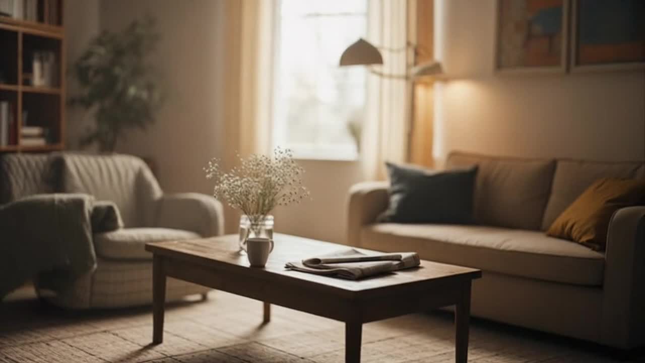 A Quiet Indoor Moment Where Natural Light and Calm Motion Meet Briefly