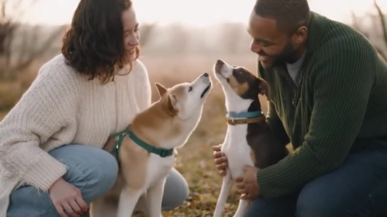 Quietly Funny Moments Between Cute Dogs and Their Humans in a Calm, Heartwarming Scene