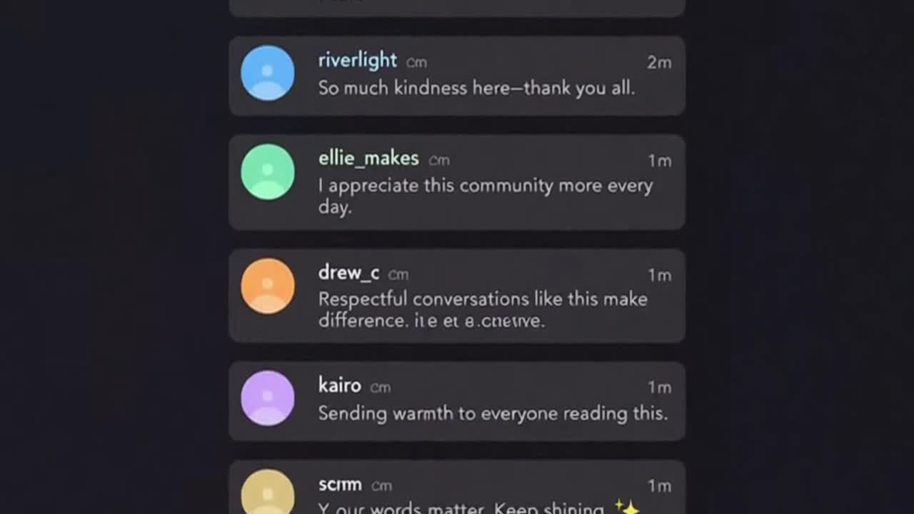 A Gentle Reminder to Keep Comments Friendly, Respectful, and Focused on Positive Community