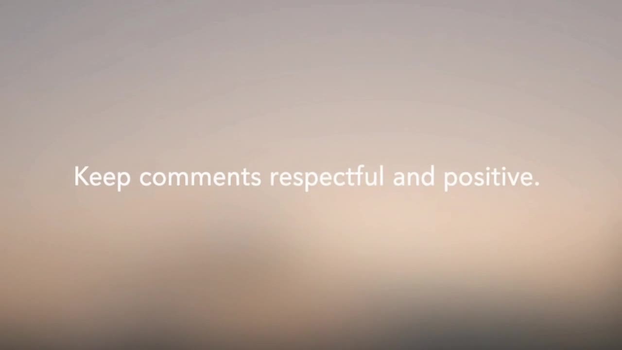 Friendly Reminder to Keep Comments Respectful, Positive, and Welcoming for Everyone