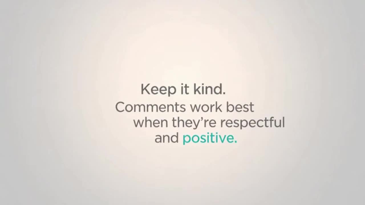 A Friendly Reminder to Keep Comments Respectful, Positive, and Welcoming for Everyone