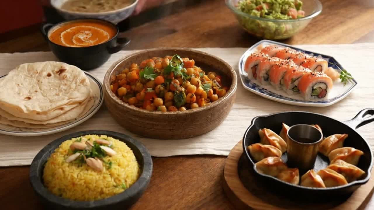 A Quiet Moment Celebrating World Cultures Through Beautifully Presented Traditional Cuisines