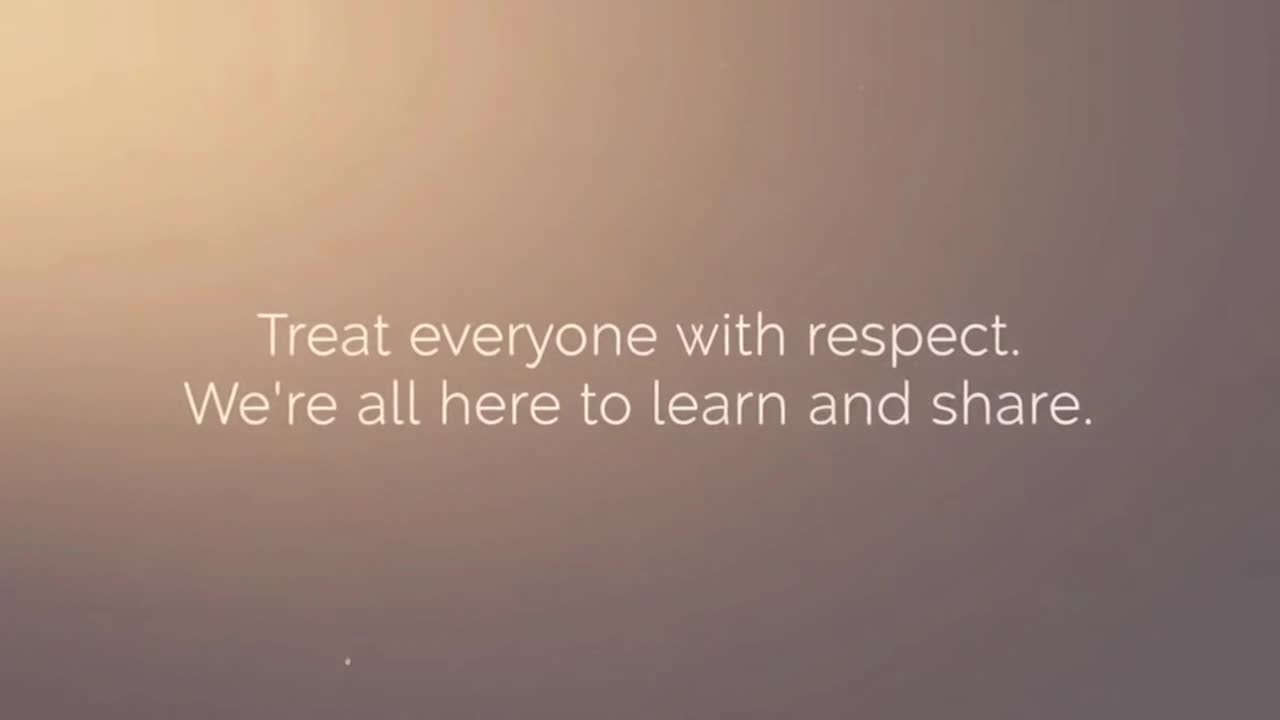 A Calm Reminder Encouraging Positive, Respectful, and Welcoming Community Conversations