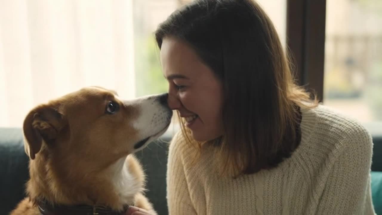 A Sweet and Funny Everyday Moment Between a Cute Dog and Their Human Owner