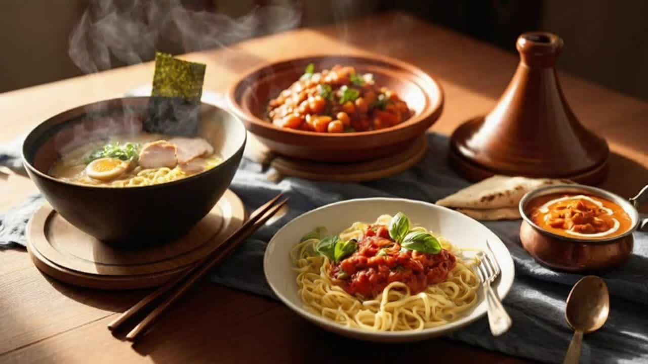 A Quiet Visual Celebration of World Cultures and Cuisines Through a Single Shared Table