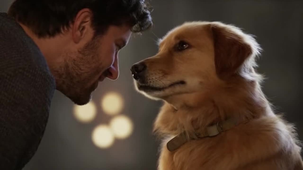 A Soft, Funny Moment Between a Cute Dog and Their Human, Captured in Intimate Slow Motion