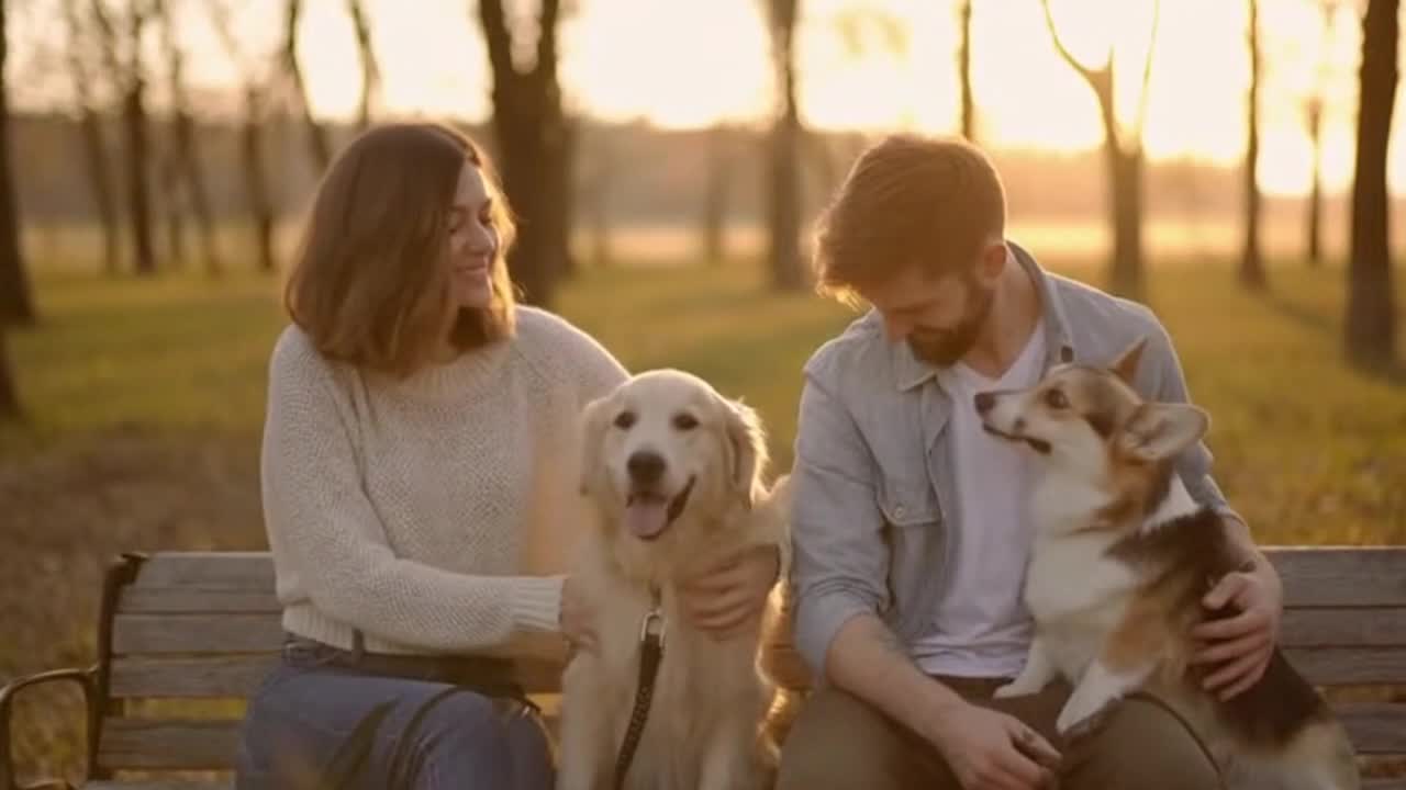 Cute Dogs and Their Humans Sharing a Funny, Heartwarming Moment in a Calm Short Scene
