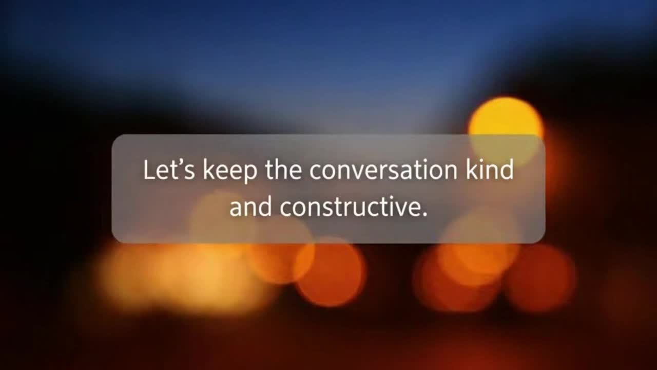 Creating a Positive Comment Space by Encouraging Friendly, Respectful, and Constructive Conversation