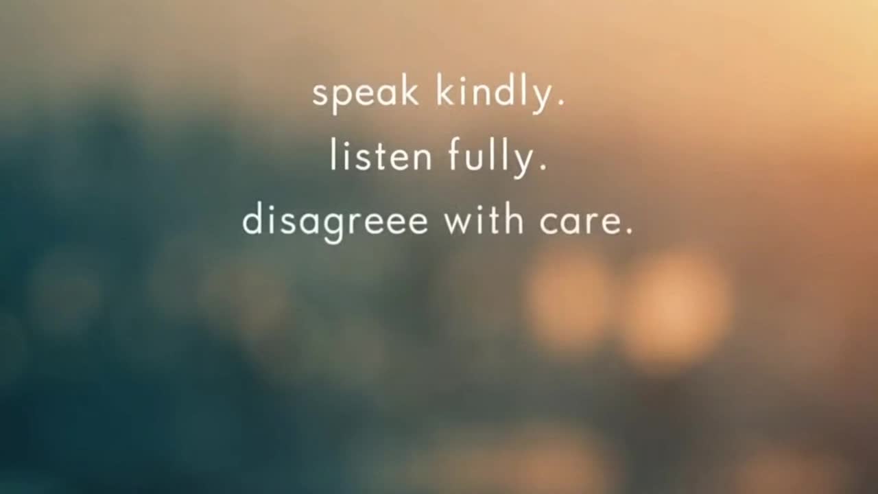 A Calm Reminder to Share Thoughts Kindly and Build a Positive, Respectful Community Together