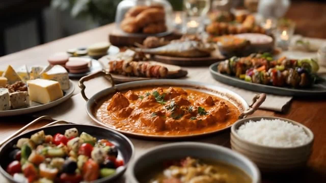 A Quiet Moment at the Table Where Global Cultures and Cuisines Meet in Visual Harmony