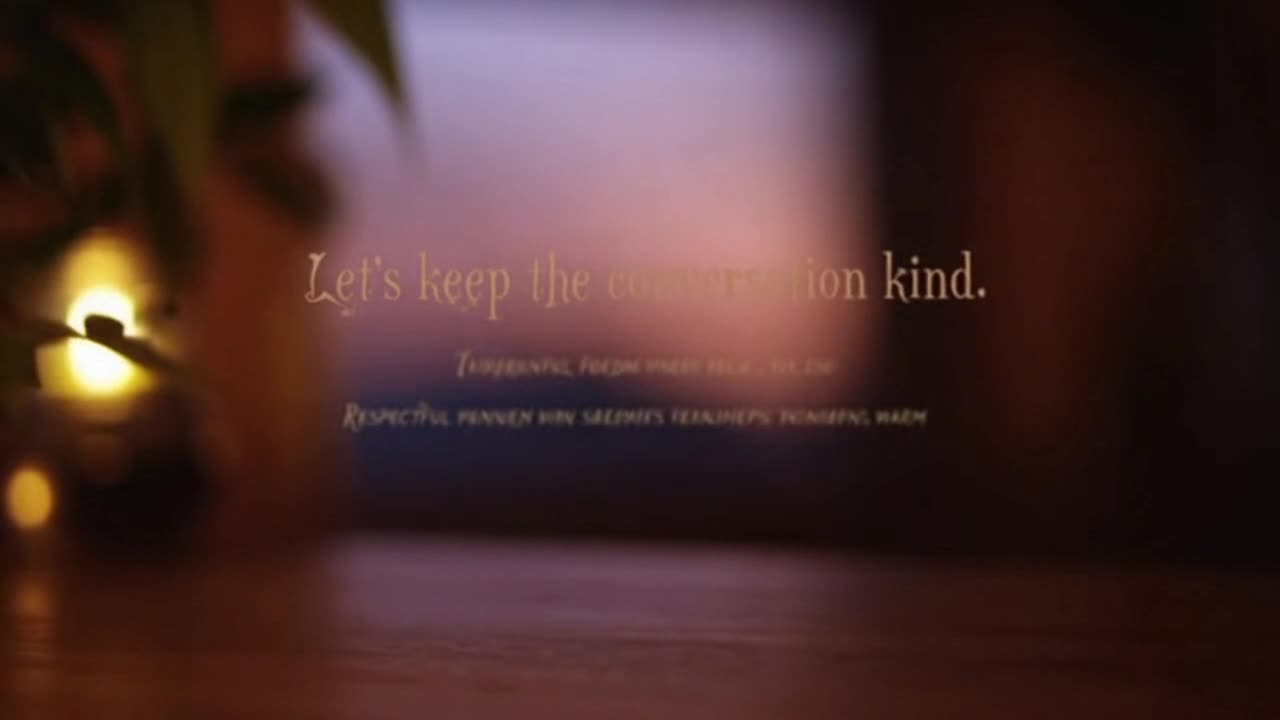 A Quiet Reminder to Keep Comments Kind, Respectful, and Focused on Positive Conversation