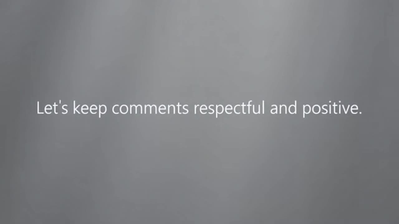 A Friendly Reminder to Keep Comments Positive, Respectful, and Welcoming for Everyone