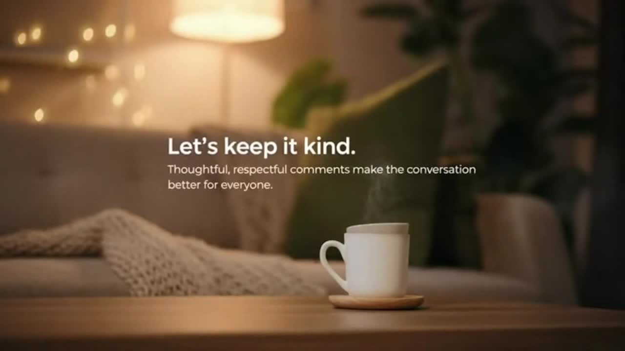 A Gentle Reminder to Keep Comments Kind, Respectful, and Focused on Positive Conversation