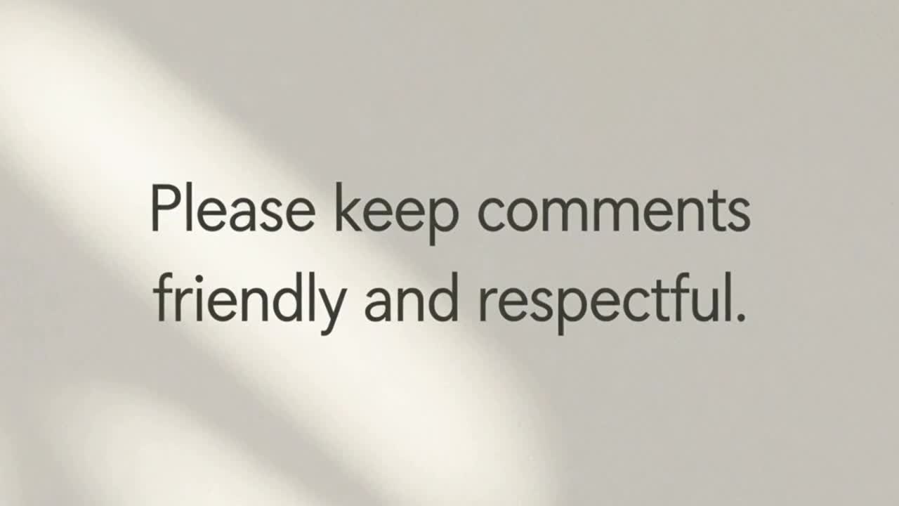 A Gentle Reminder to Keep Comments Friendly, Respectful, and Focused on Positive Conversation