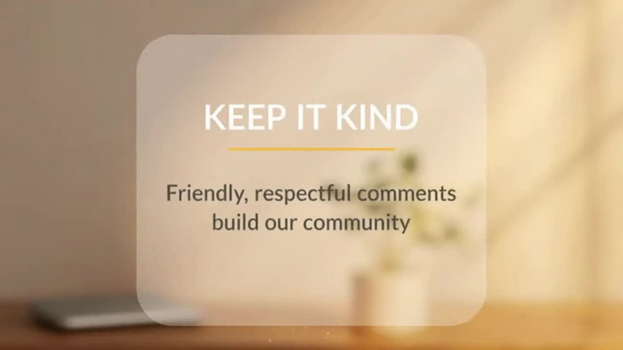 A Friendly Reminder to Keep Comments Respectful and Build a Positive Community Together