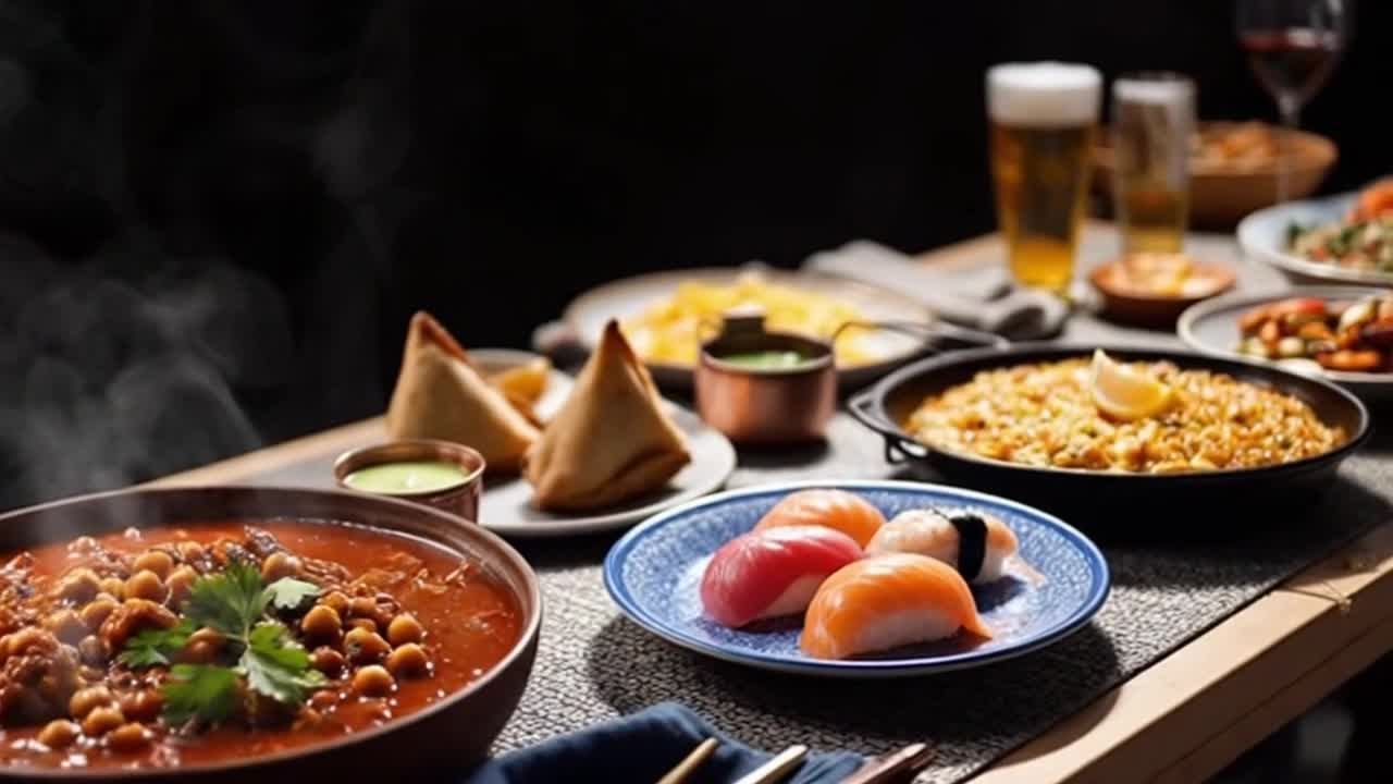 A Beautiful Glimpse of World Cultures Through Diverse Global Cuisines in One Visual Moment