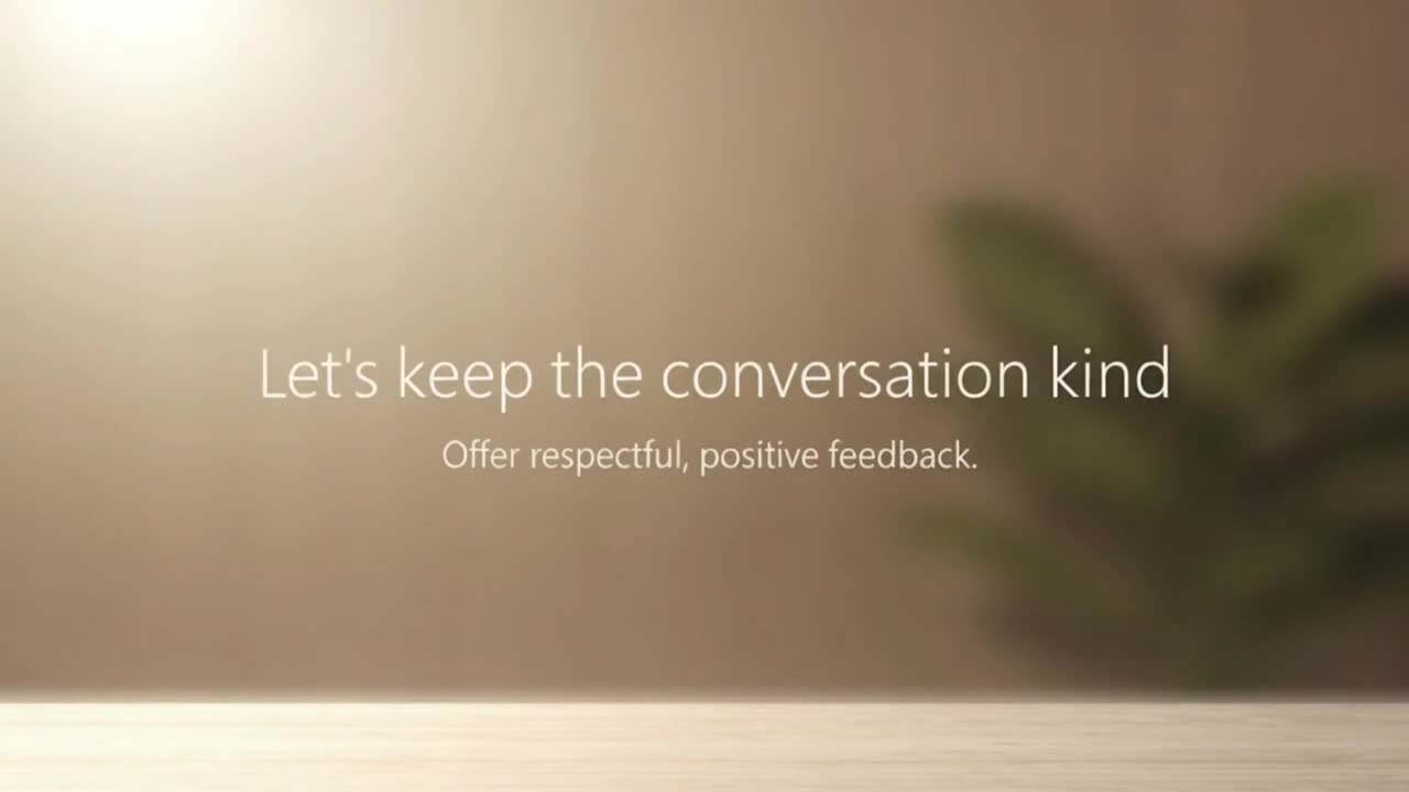 A Gentle Reminder to Keep Comments Friendly, Respectful, and Positive for Everyone