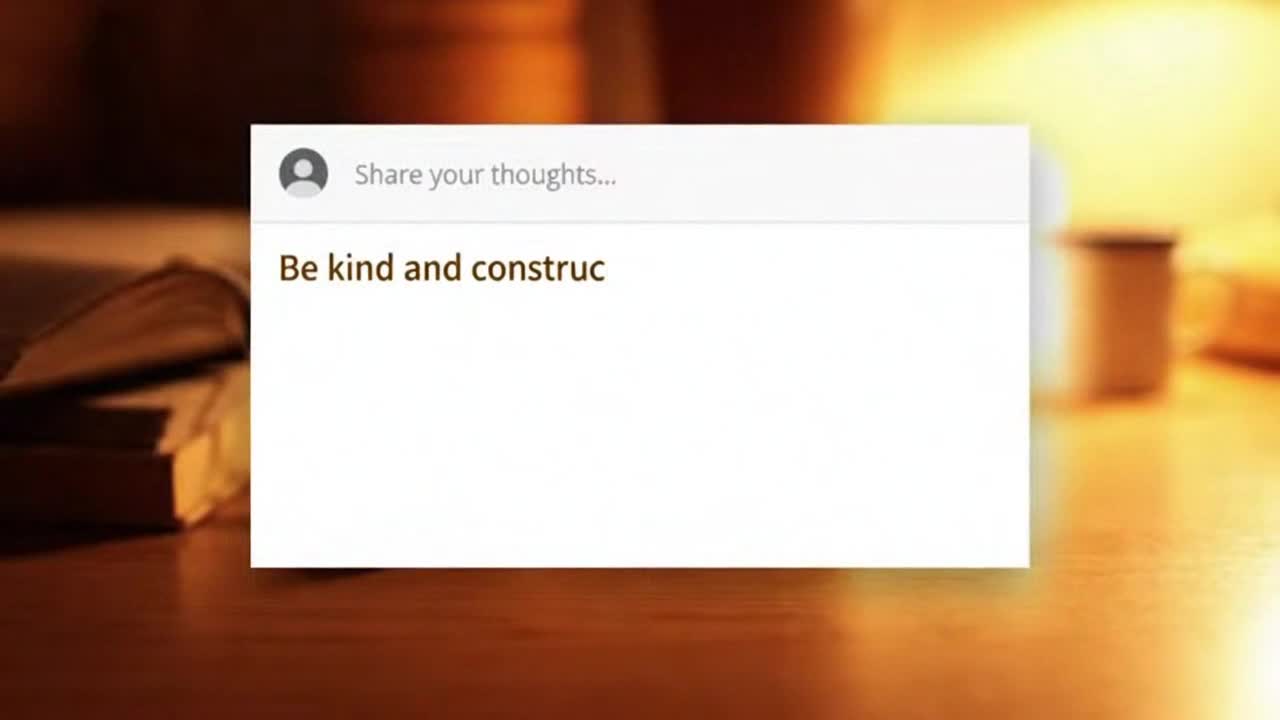 A Warm Reminder to Share Thoughts Kindly and Keep Comments Respectful and Family‑Friendly