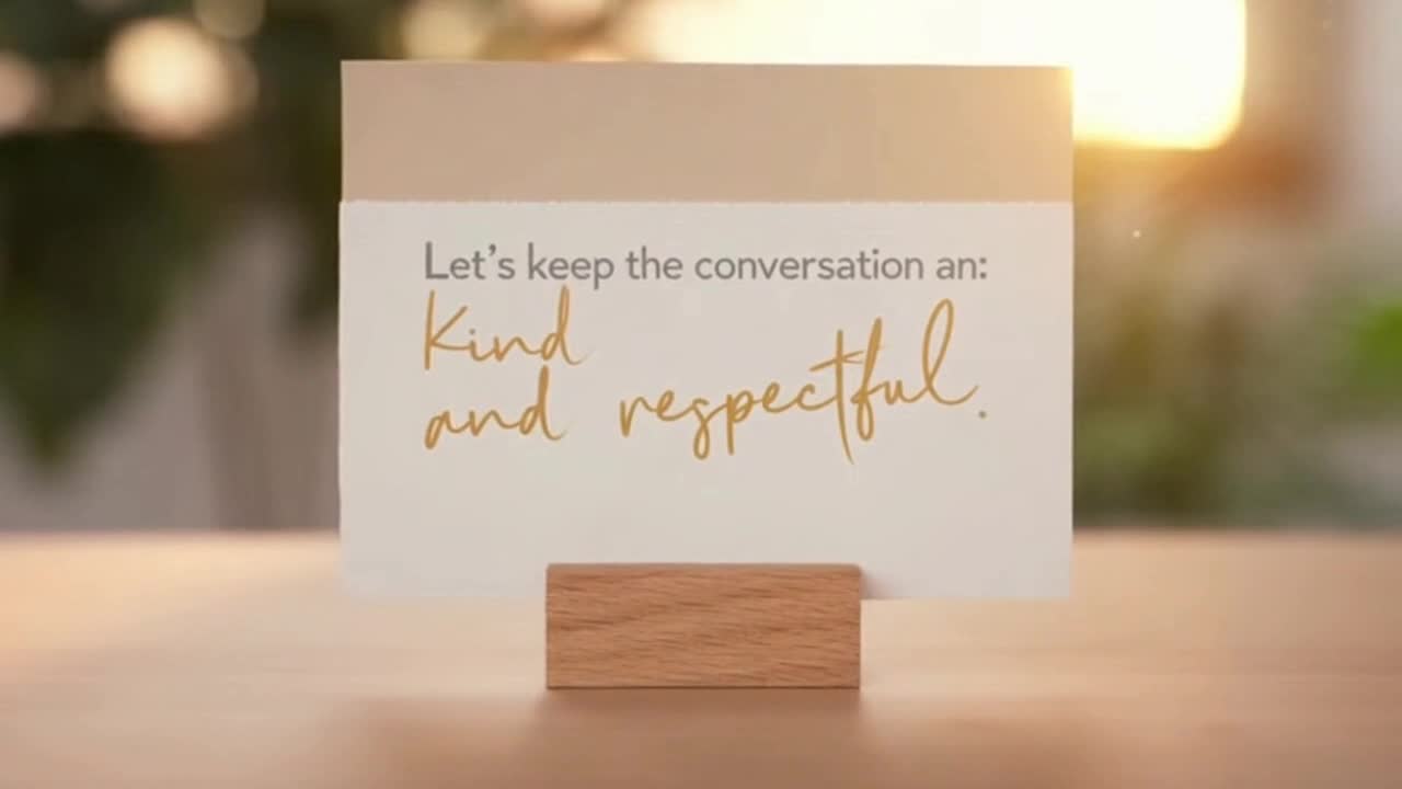 A Gentle Reminder to Keep Conversations Friendly, Respectful, and Positive for Everyone