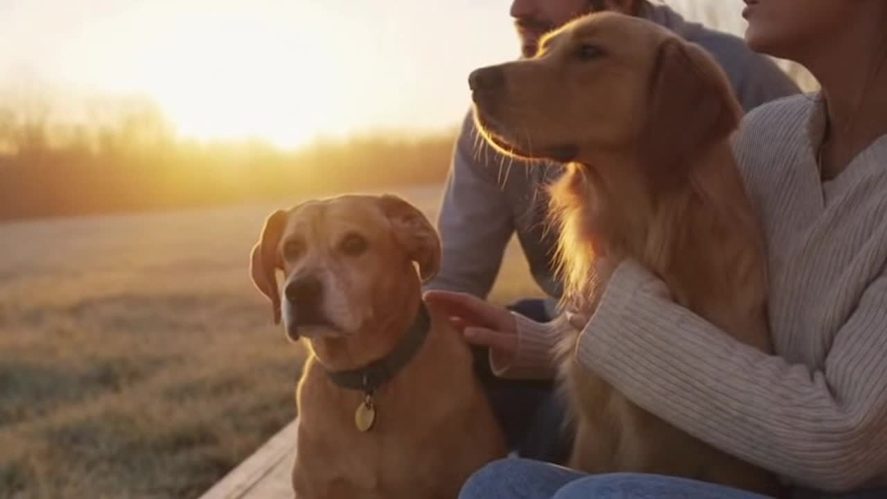 Cute Dogs Sharing a Funny, Heartwarming Moment With Their Human Owners in Soft Morning Light