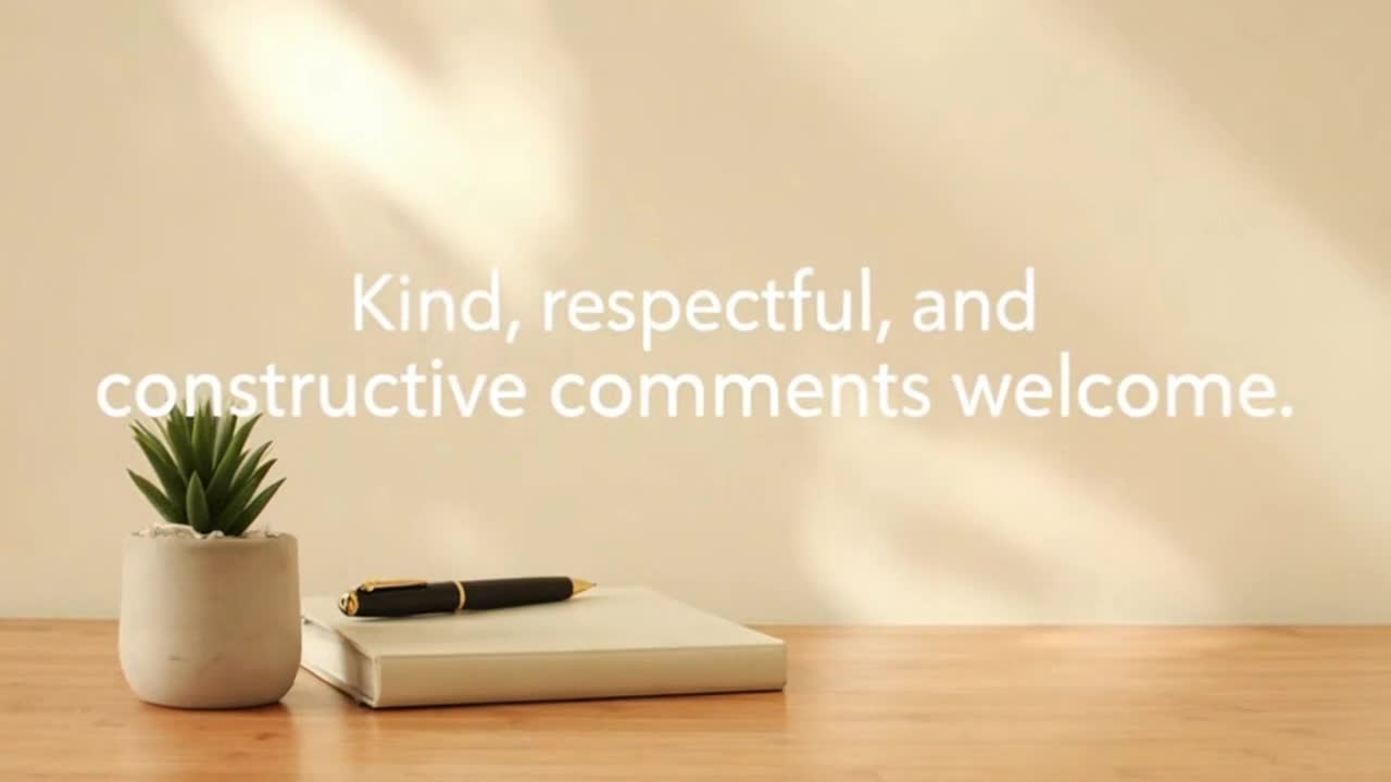 A Gentle Reminder to Keep Comments Friendly, Respectful, and Focused on Positive Interaction