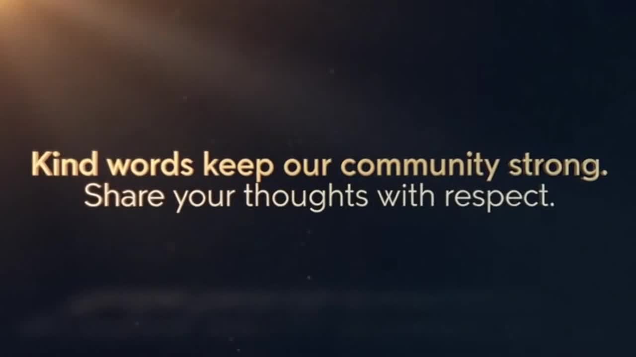 A Friendly Reminder to Keep Comments Respectful, Positive, and Enjoyable for Everyone