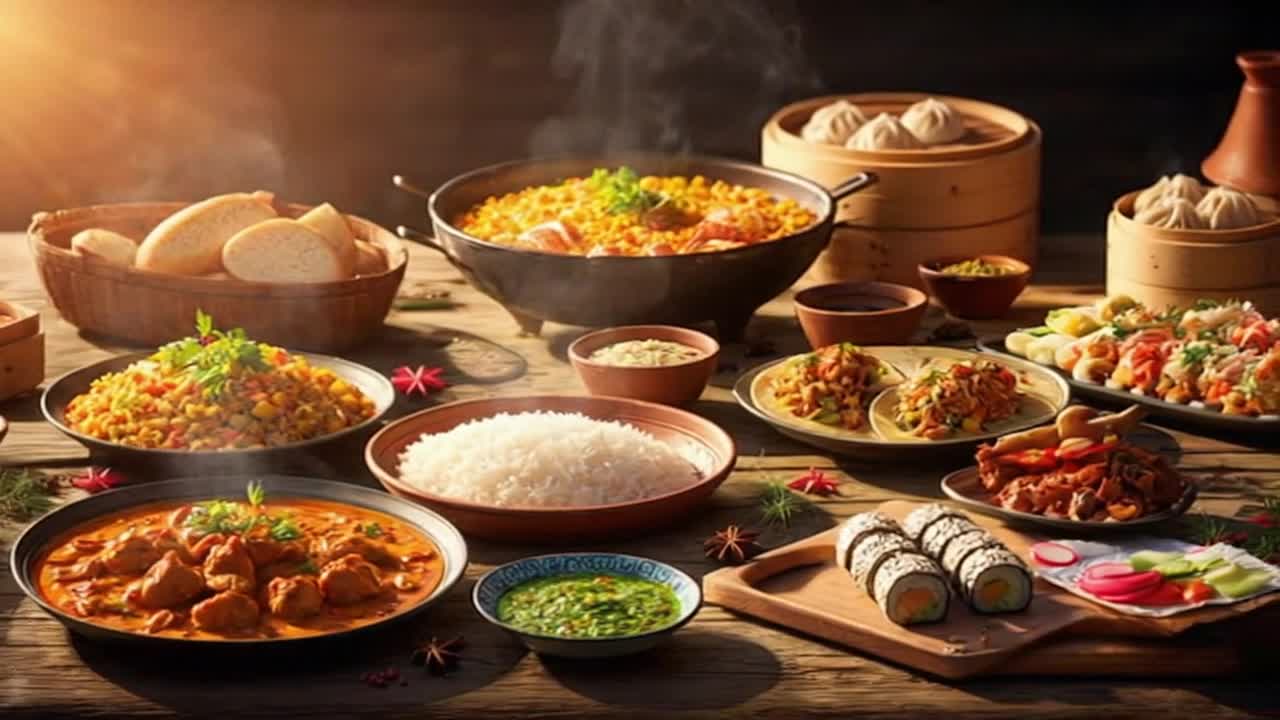 A Beautiful 4–8 Second Glimpse of World Cultures Through Diverse Global Cuisines