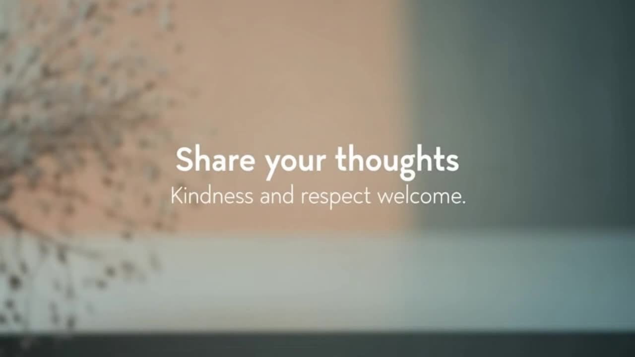 A Gentle Reminder to Keep Comments Friendly, Respectful, and Supportive for Everyone