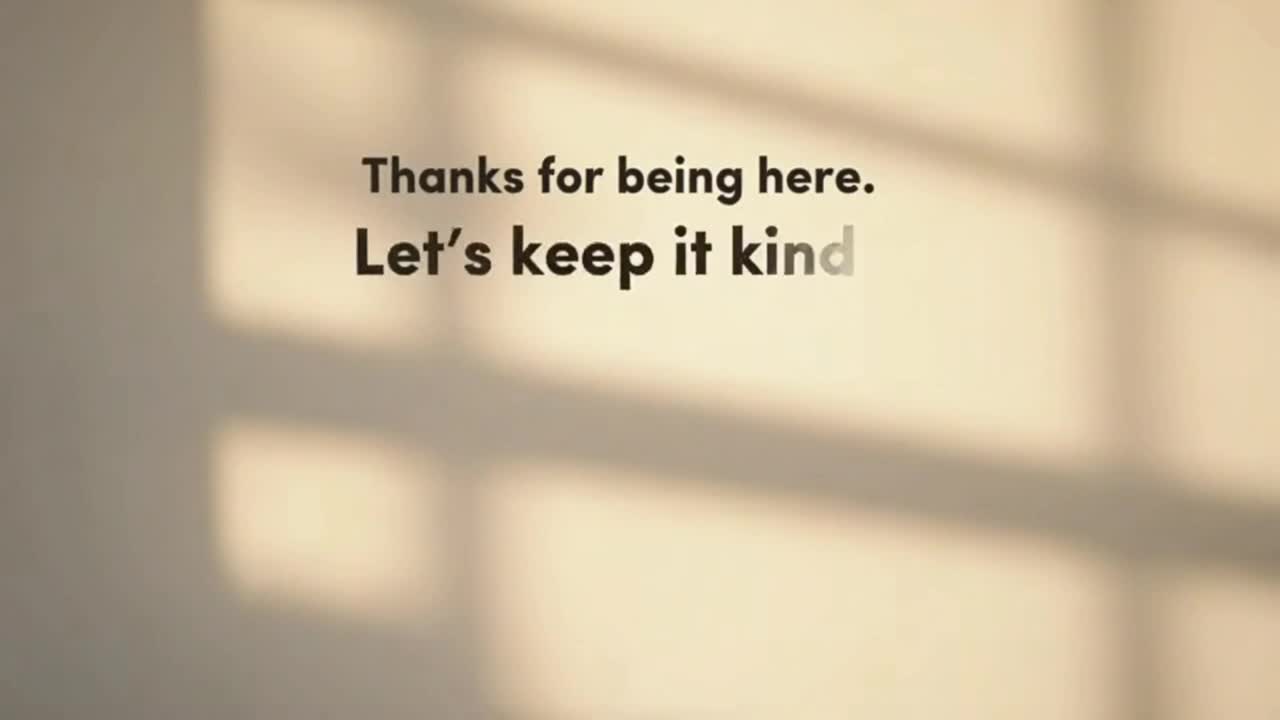 A Warm Reminder to Keep Comments Friendly, Respectful, and Focused on Positive Conversation