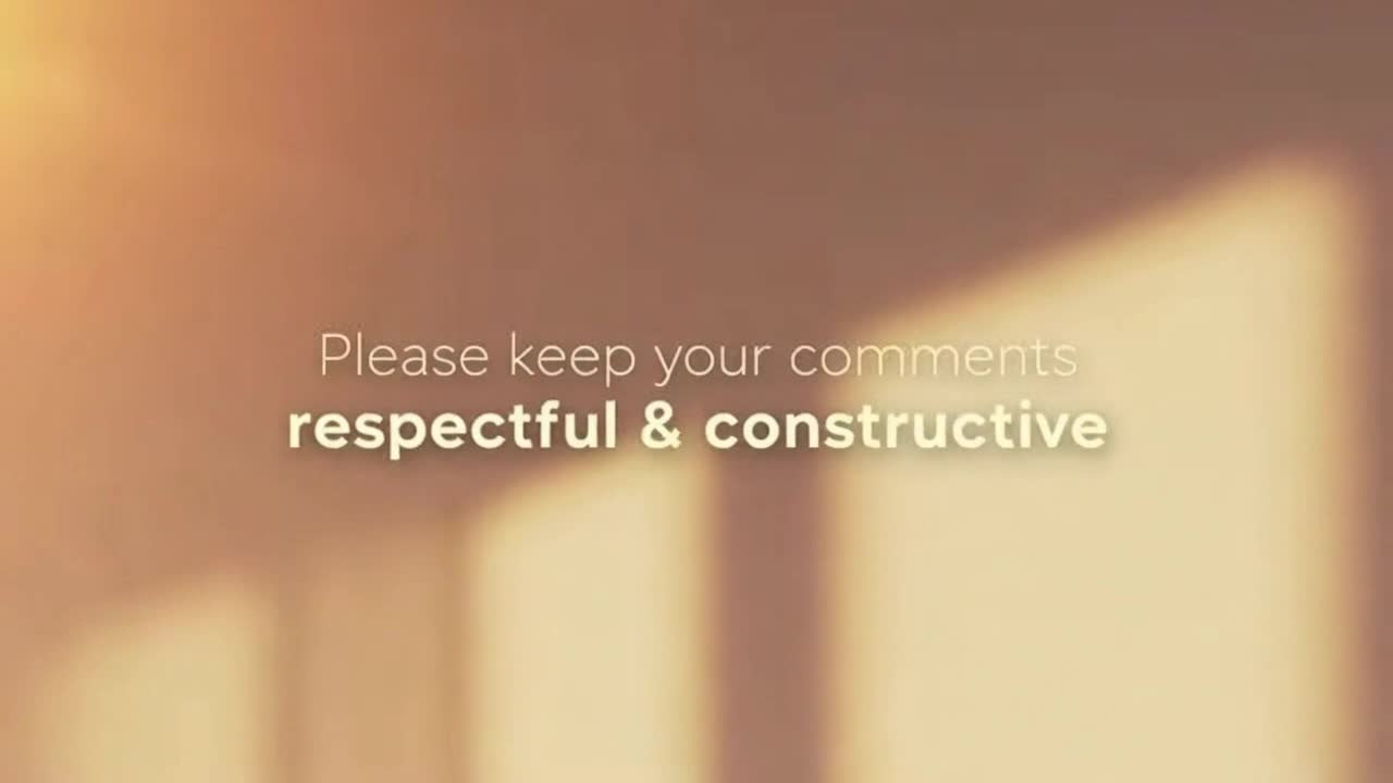 A Friendly Reminder to Keep Comments Respectful, Constructive, and Welcoming for Everyone