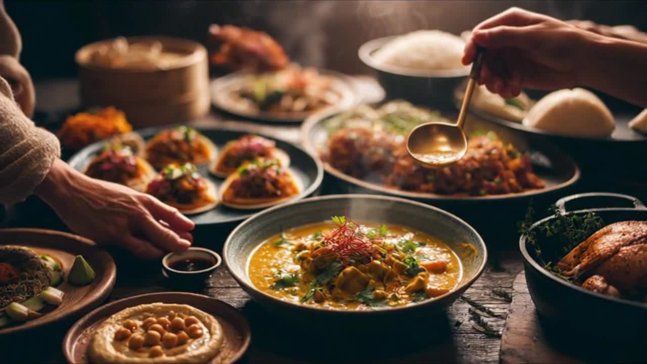 A Beautiful Glimpse of World Cultures Through Colorful, Authentic Global Cuisines in One Moment