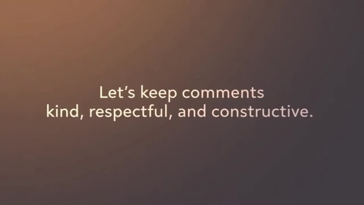 A Simple Reminder to Keep Comments Friendly, Respectful, and Focused on Positive Engagement