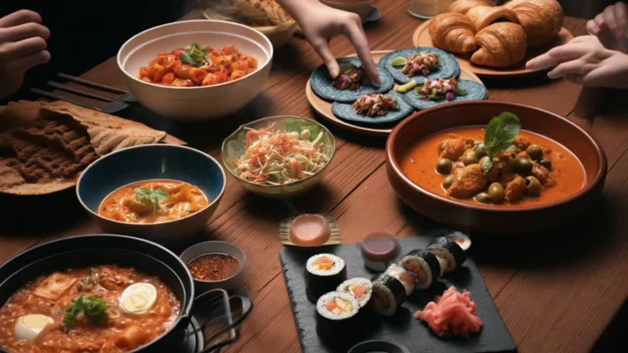 A Beautiful Glimpse of World Cultures Through Diverse Traditional Cuisines in One Visual Moment