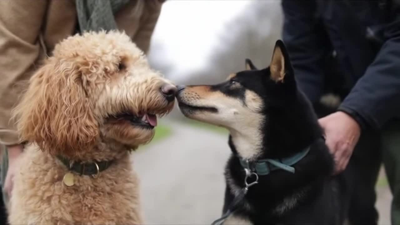 A Soft, Funny Moment Between Adorable Dogs and Their Humans in Everyday Life