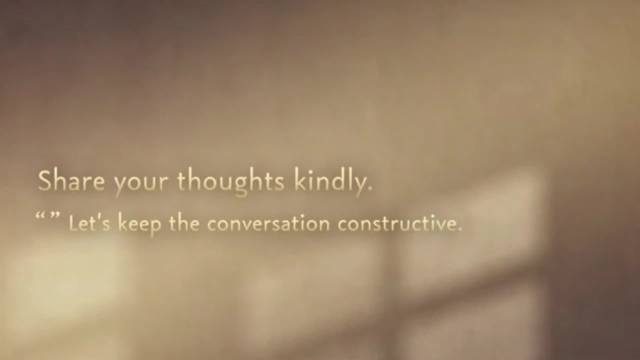 A Gentle Reminder to Keep Comments Kind, Respectful, and Welcoming for Everyone Here