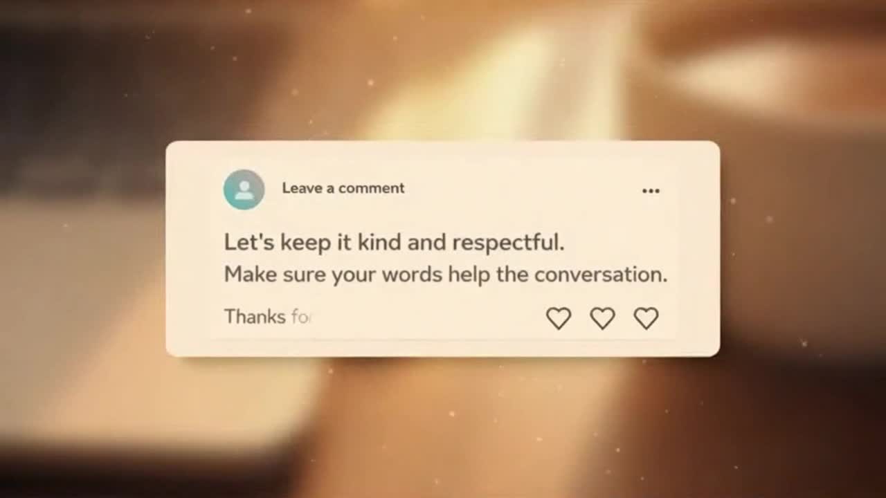 A Friendly Reminder to Keep Comments Respectful, Positive, and Welcoming for Everyone
