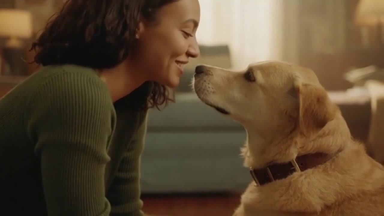 A Cute and Funny Split-Second Between an Adorable Dog and Their Human Owner