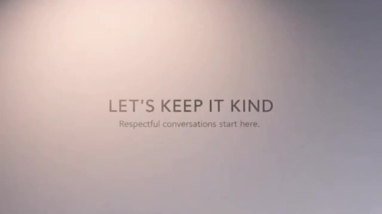 A Friendly Reminder to Share Thoughts Respectfully and Keep Conversations Positive Together