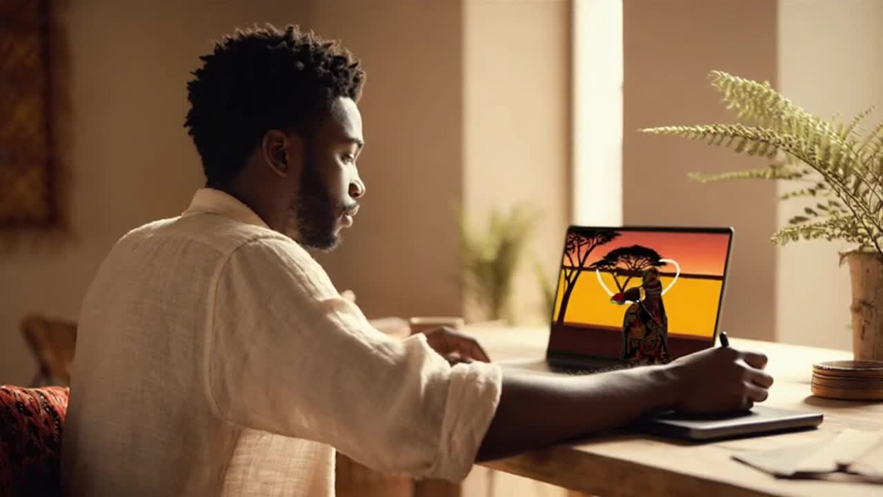 Where African Stories Meet Modern Tools, Capturing a Quiet Moment of Creative Evolution