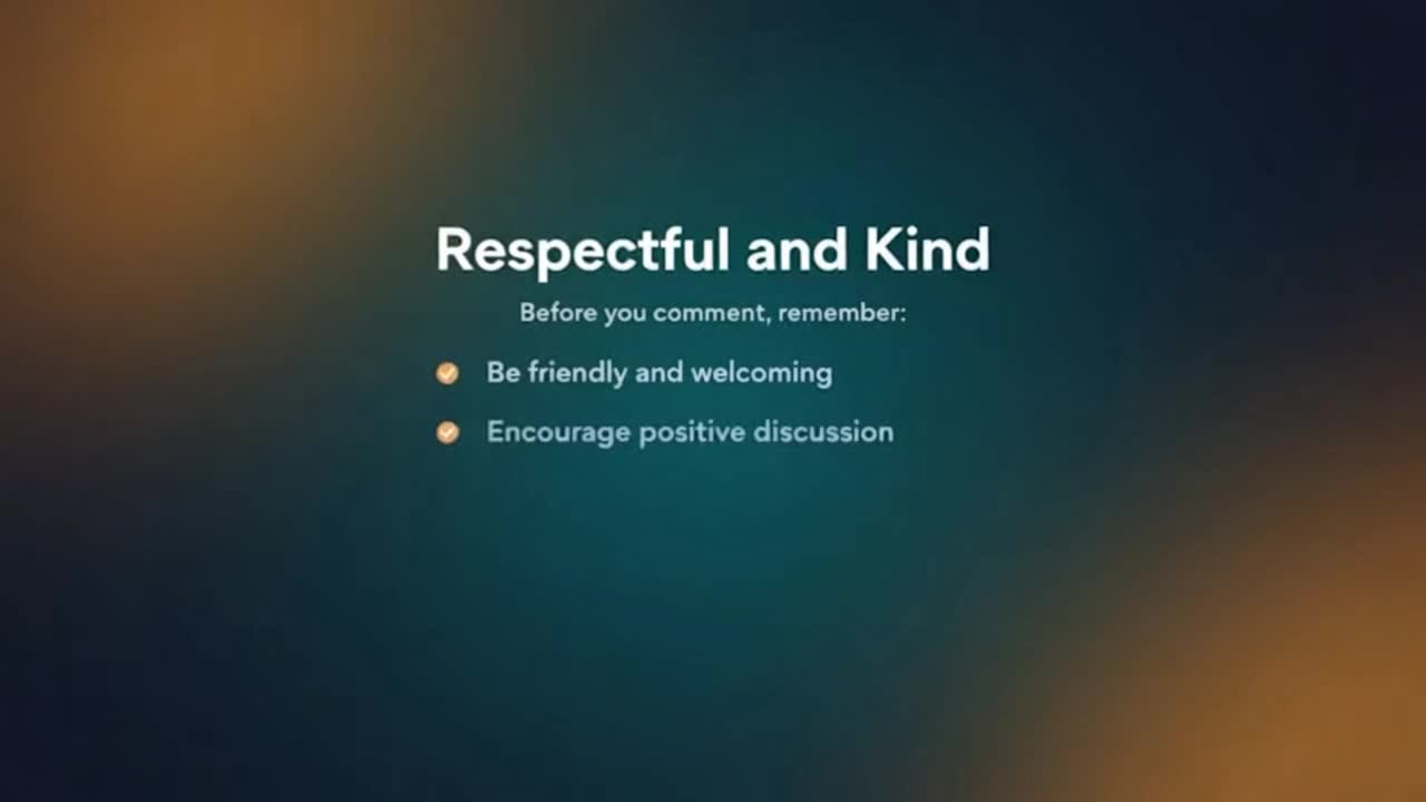 A gentle reminder on how thoughtful, respectful comments help keep conversations welcoming for every