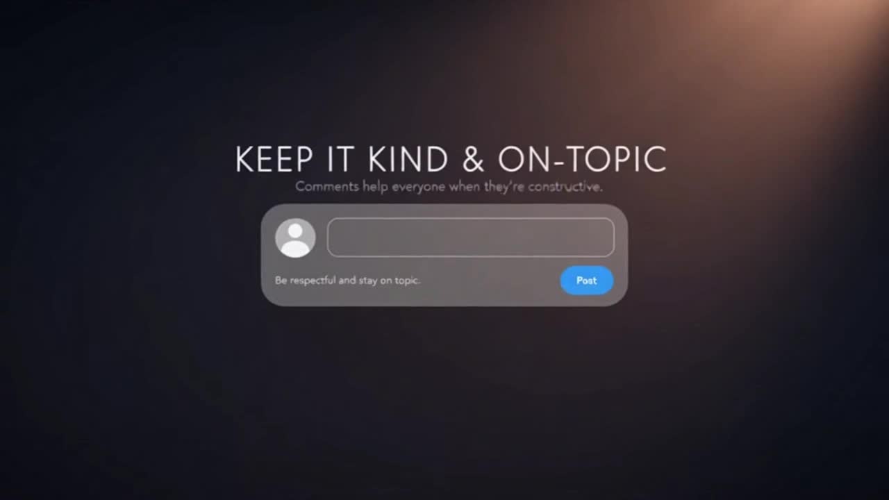 A Gentle Reminder to Keep Comments Friendly, Respectful, and Welcoming for Everyone