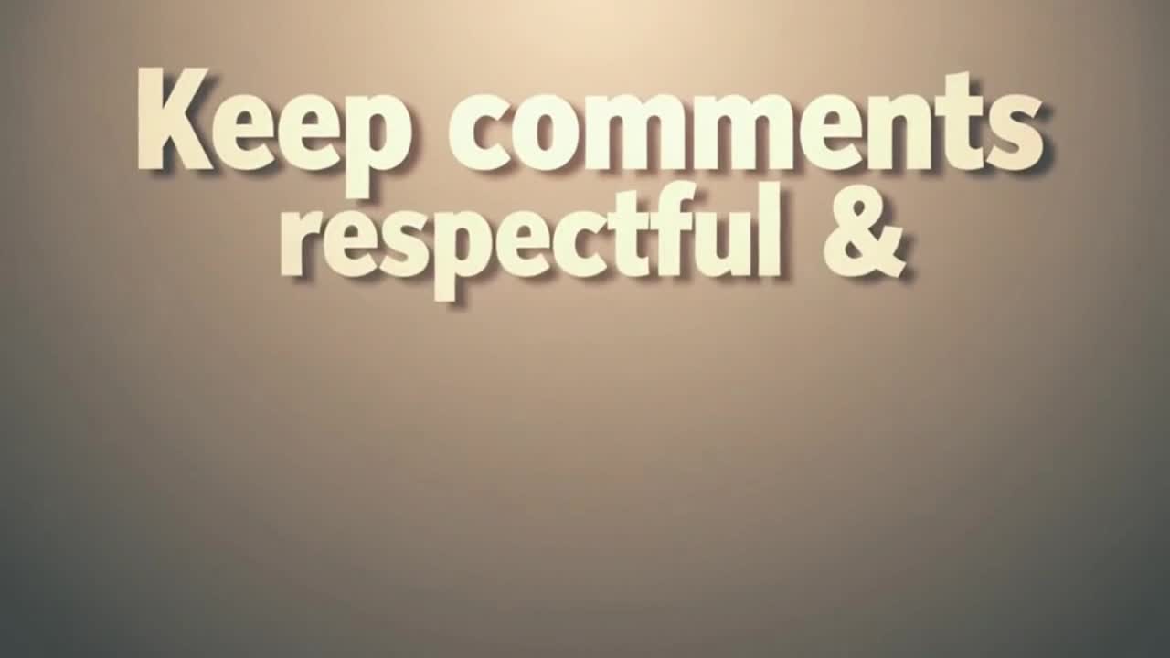 A Friendly Reminder to Share Respectful, Constructive Comments and Keep the Space Positive