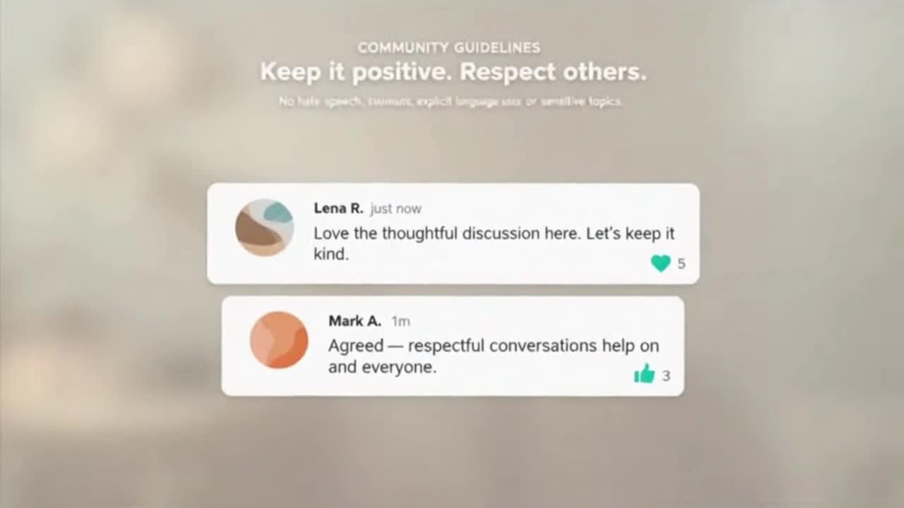 A Friendly Reminder to Keep Comments Positive, Respectful, and Enjoyable for Everyone