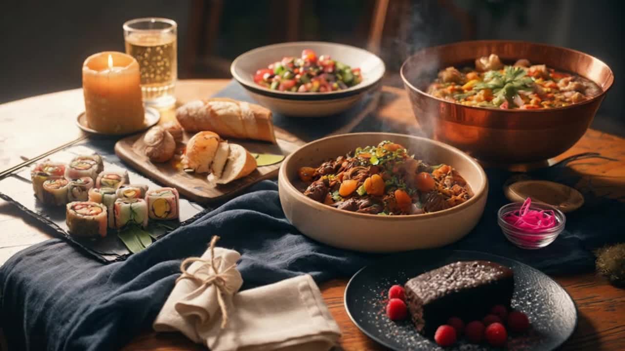 A Cinematic Glimpse of World Cultures and Global Cuisines United in One Visual Moment