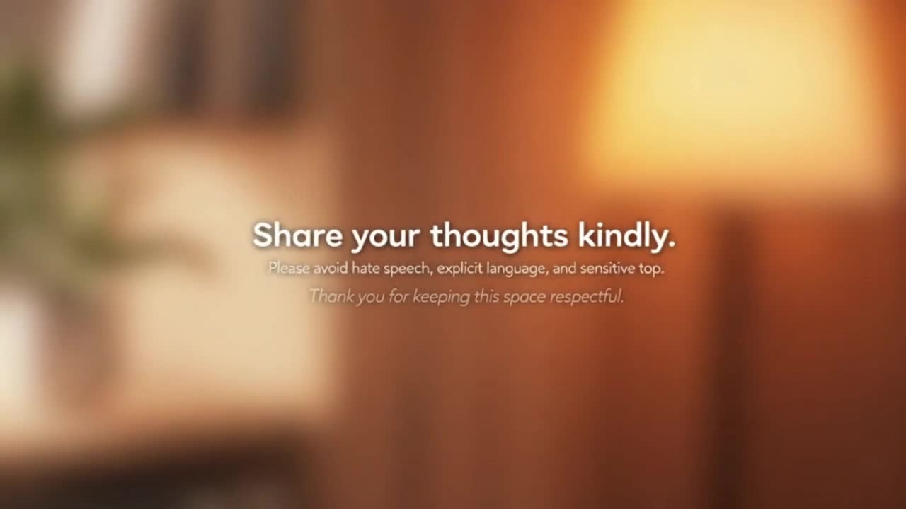 A Friendly Reminder to Keep Comments Respectful, Positive, and Enjoyable for Everyone