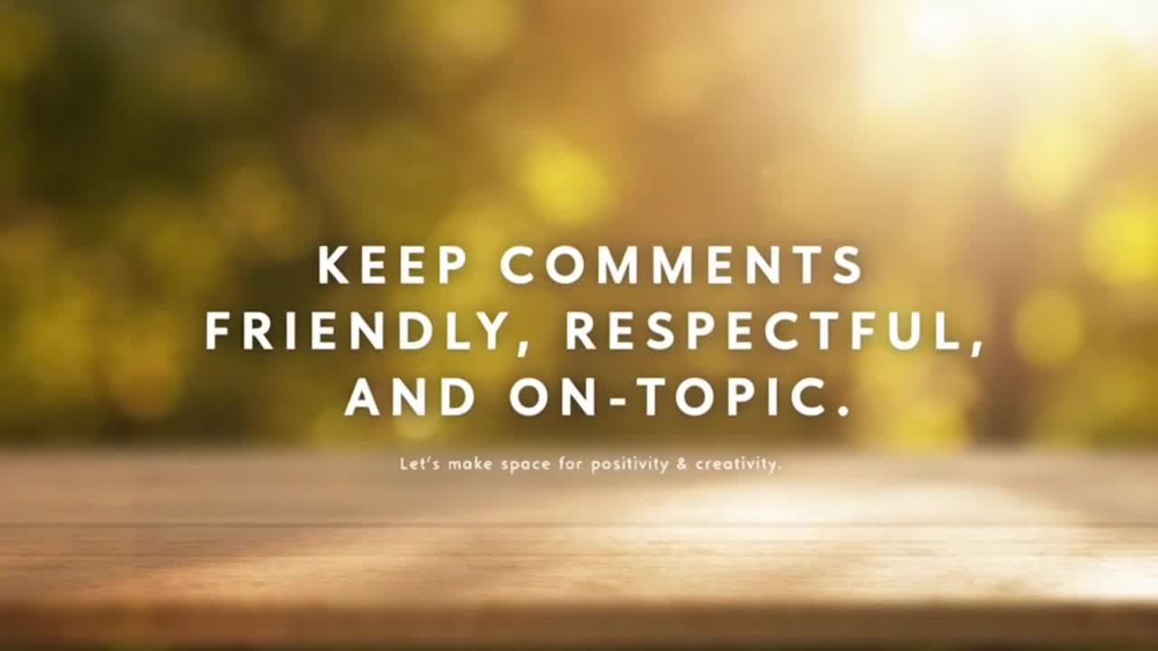 A Clear Reminder to Keep Comments Friendly, Respectful, and Focused on Creativity