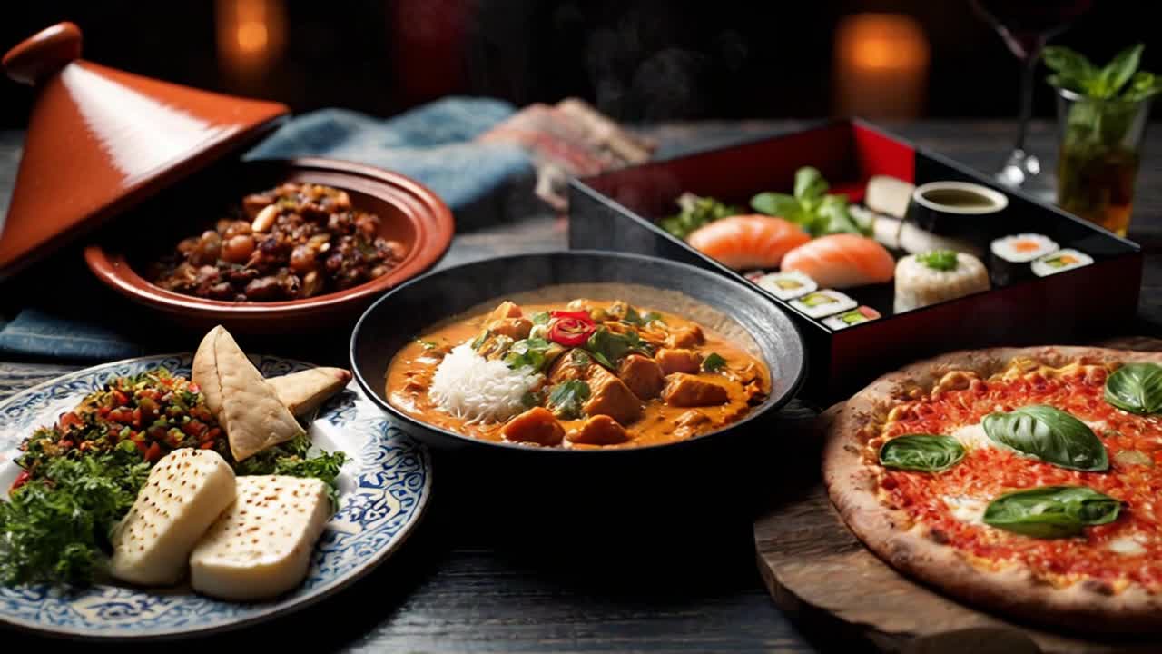 A Quiet, Beautiful Moment Showcasing the Diversity of World Cultures Through Cuisine