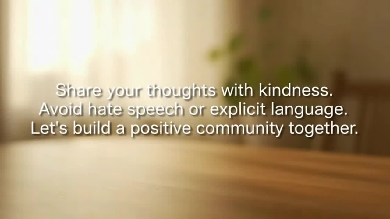 A Gentle Reminder to Keep Our Comments Kind, Respectful, and Positive Together
