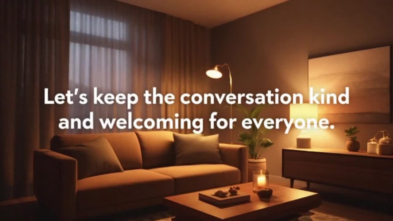 A Gentle Reminder to Keep Conversations Kind, Respectful, and Welcoming for Everyone