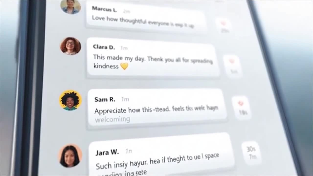 Friendly Community Reminder Encouraging Positive and Respectful Conversations Online